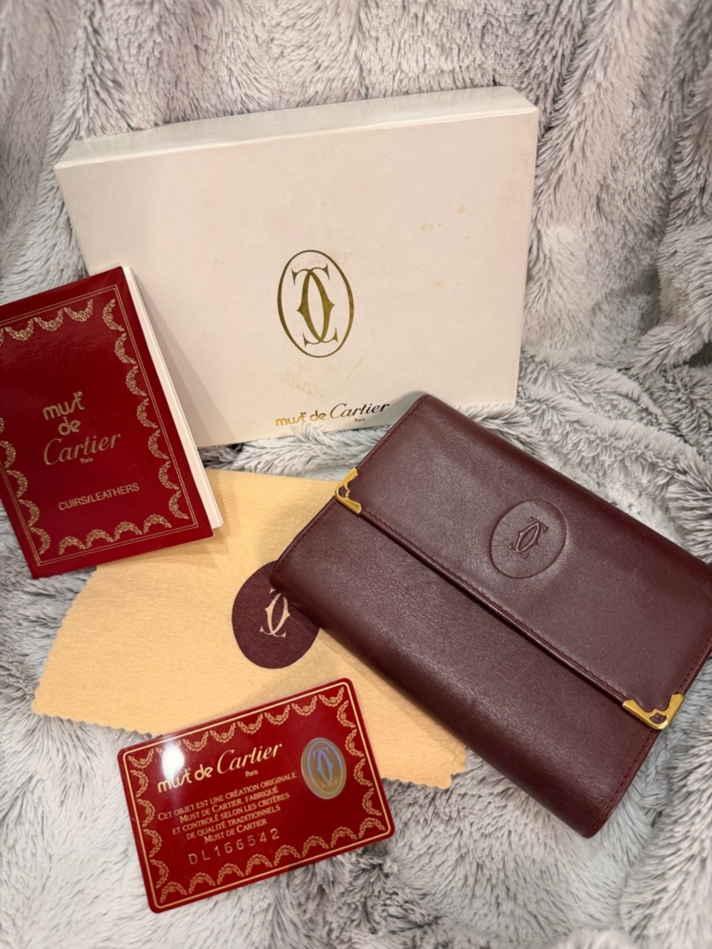 Cartier Wallet with box and card